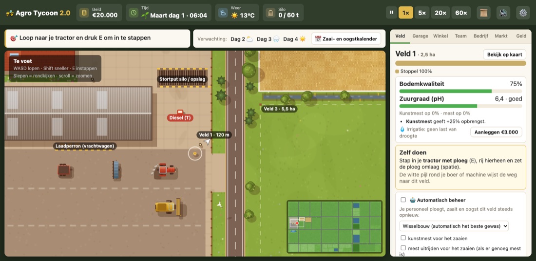 Agro Tycoon 2.0, farming game in the browser