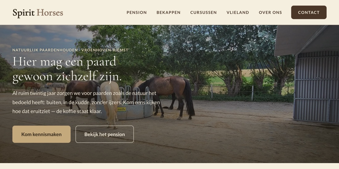 Spirithorses website