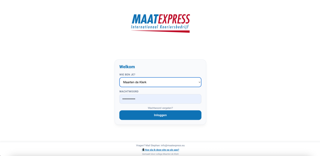 Time tracking web app